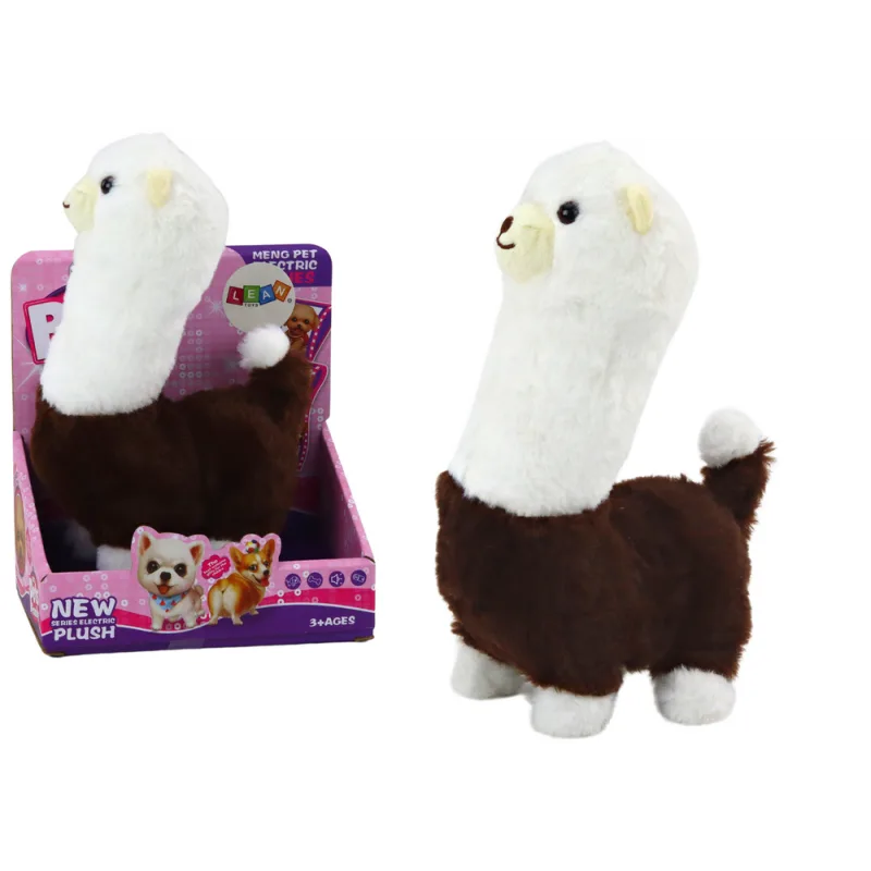Juego Interactivo de Correr Llama Alpaca Marrón 23cm