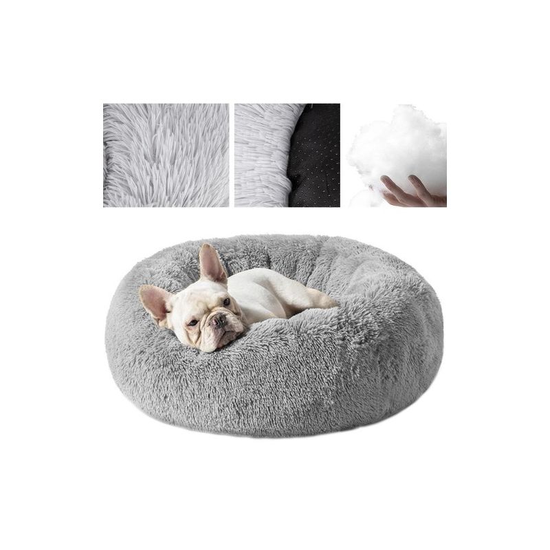 Cama para Mascotas Purlov M Gris - Suave y Cómoda