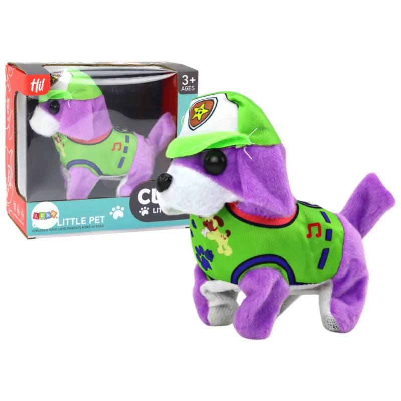 Perro de Peluche Interactivo que Camina y Ladra Color Púrpura
