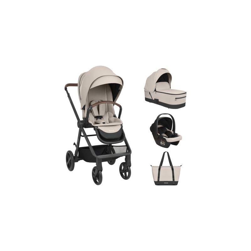 Carrito de bebé 3en1 Kikkaboo Mia Beige - Versatilidad y Estilo
