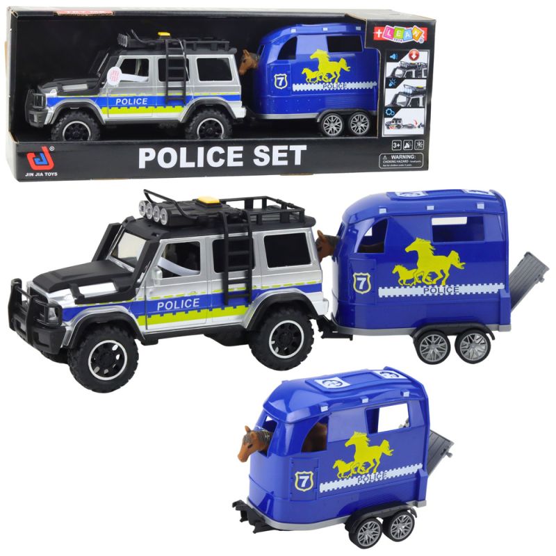 Vehículo Off-Road de Policía con Remolque y Sonido