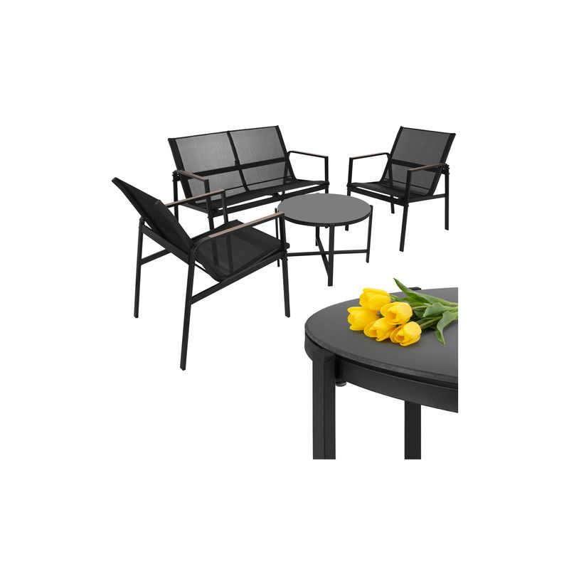 Juego de Muebles de Jardín Gardlov - 4 Piezas para Balcón