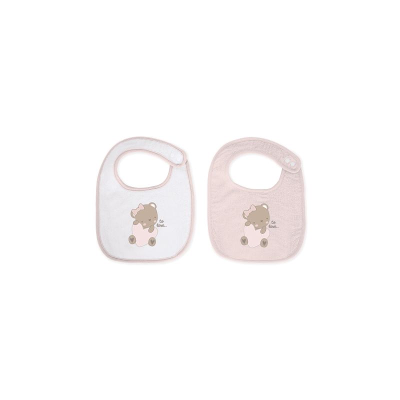 Set de 2 Baberos de Rizo Kikkaboo Dreamy Flight Rosa
