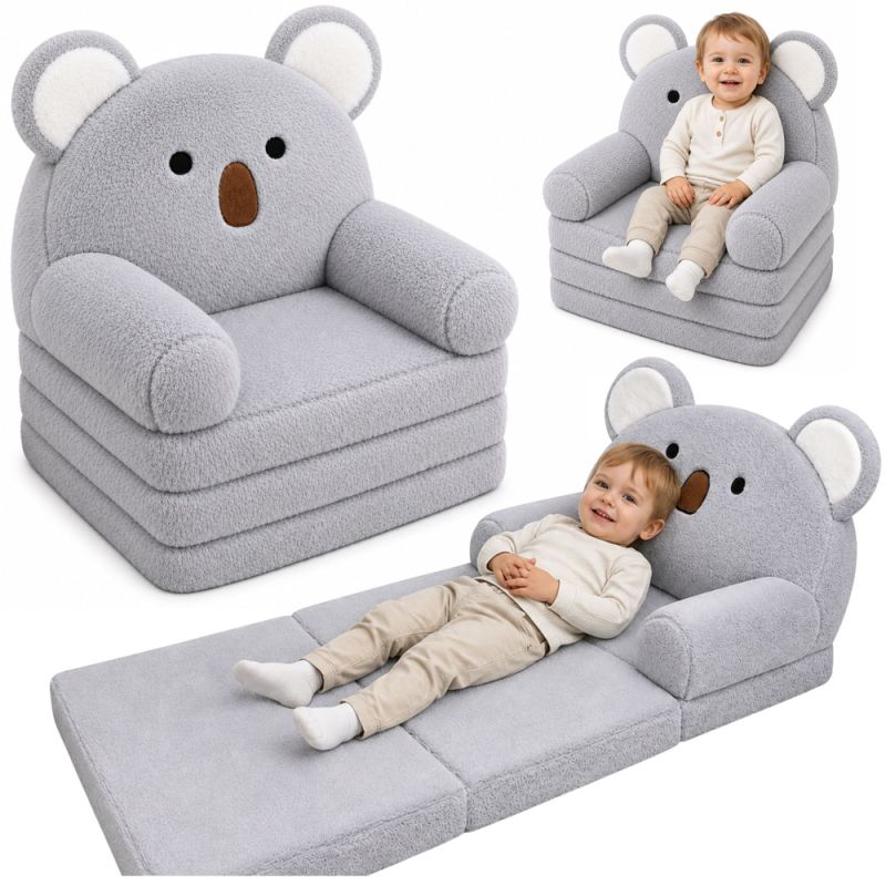 Sofá Sillón Reclinable 2 en 1 Koala Gris