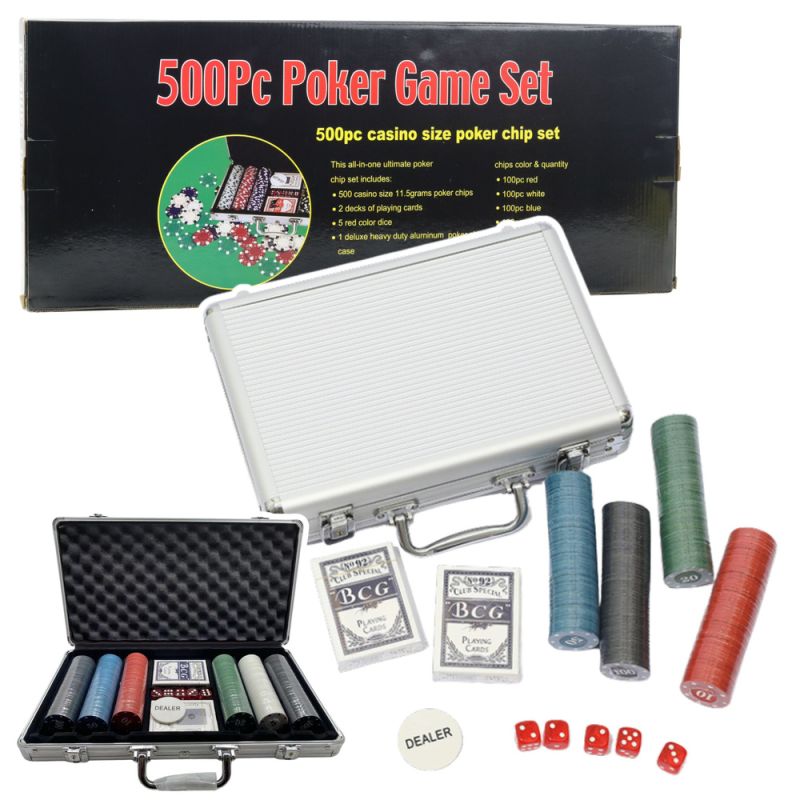 Set de Póker Profesional con Maletín de Aluminio 500 Piezas