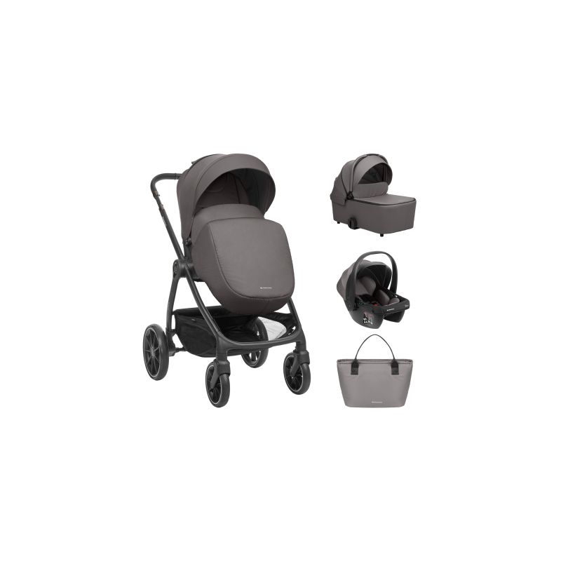Carrito de bebé 3en1 Kikkaboo Modena Gris Oscuro