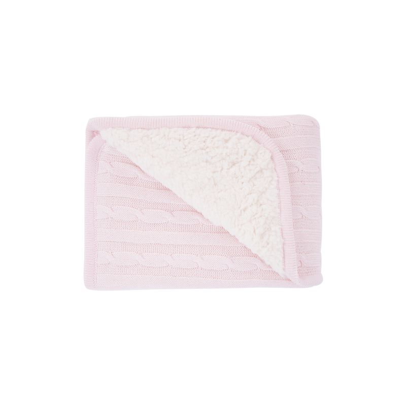 Manta de Punto Sherpa Rosa Claro Kikkaboo - Bebé de Lujo