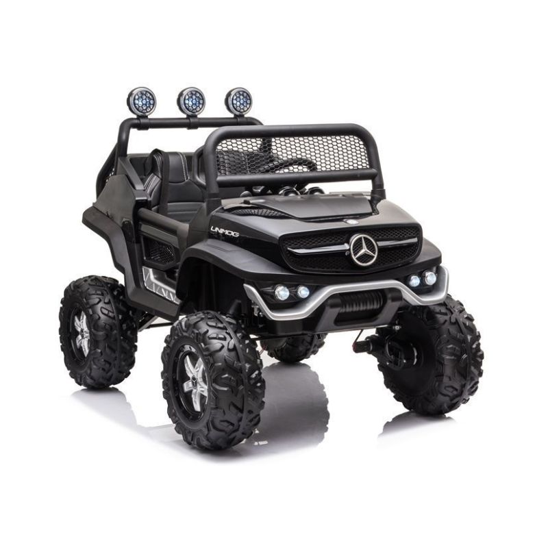 Coche Eléctrico Infantil Mercedes Unimog S Negro LEAN CARS