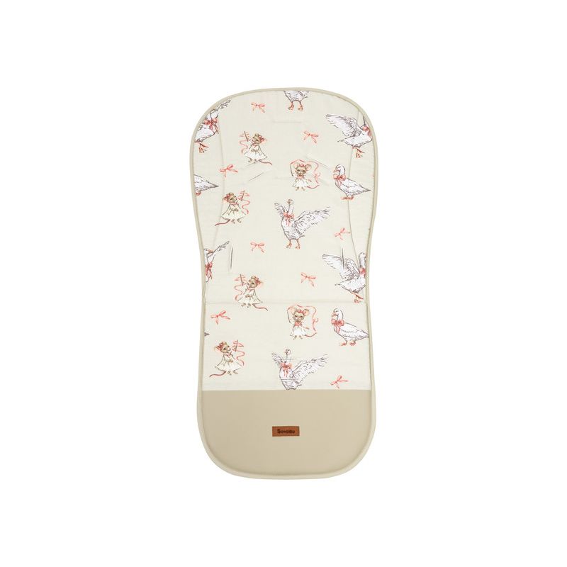 Colchoneta Reversible Silla de Paseo Muselina Oca y Ratón Sensillo