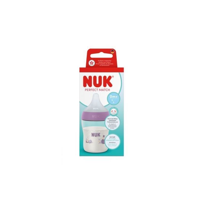 Biberón Nuk 150ml con Tetina de Silicona Hippo 0+