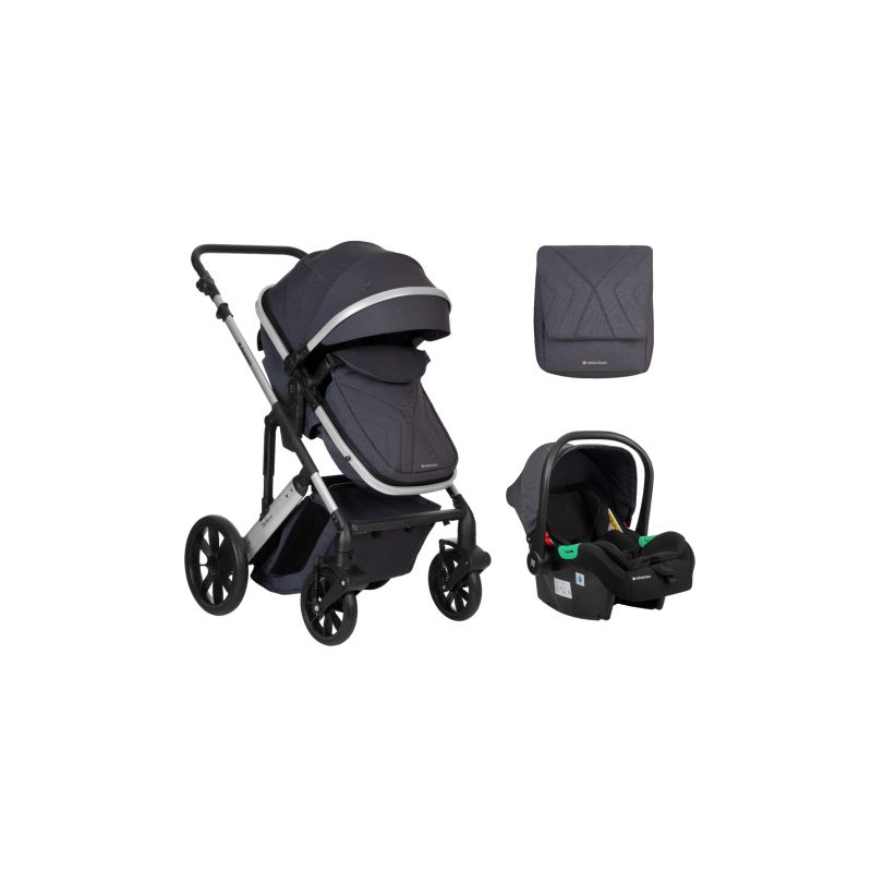Carrito de bebé 3en1 Kikkaboo Darling Gris Oscuro 2024