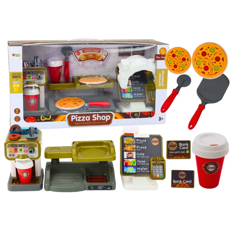 Set de Juguete de Pizzería y Caja Registradora Infantil
