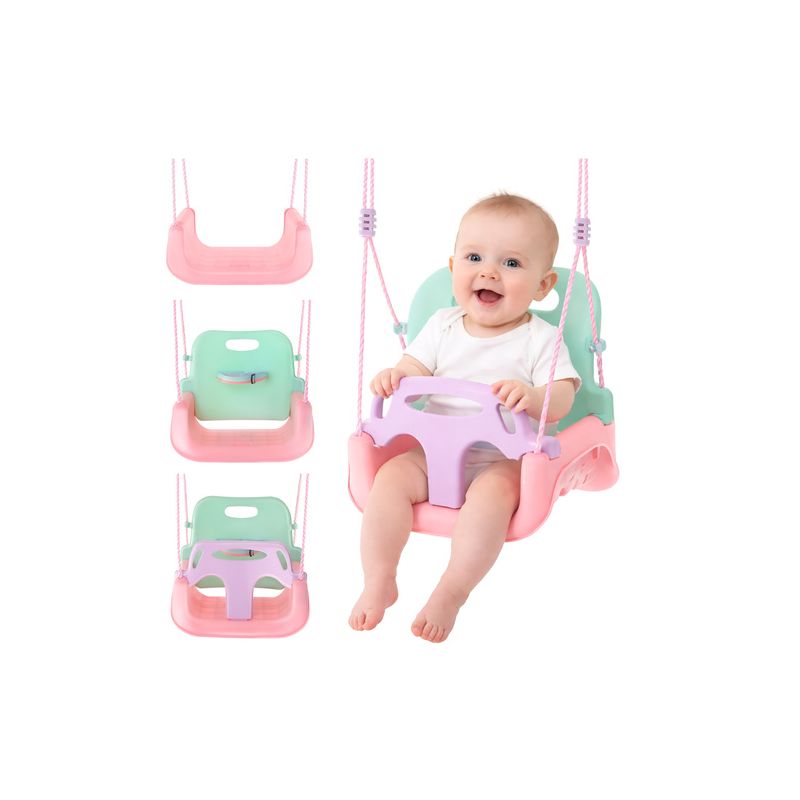 Columpio 3 en 1 Kruzzel para niños, colorida y segura