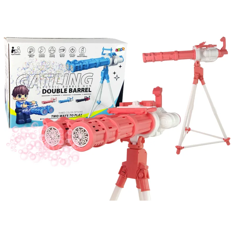 Pistola de Burbujas en Trípode Rosa