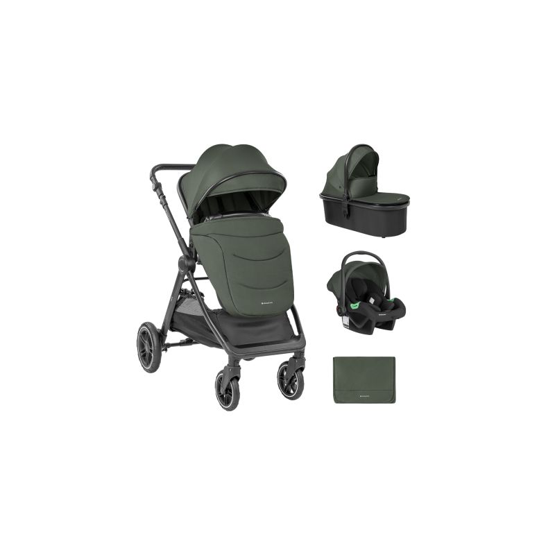 Carrito de bebé 3en1 Kikkaboo Ava Verde Militar