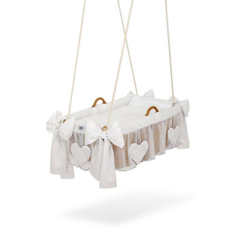 Moisés colgante My Sweet Baby - Canasta de mimbre con diseño