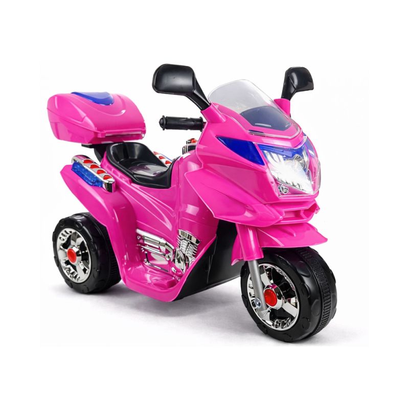 Moto Eléctrica Infantil Rosa con Luces y Música