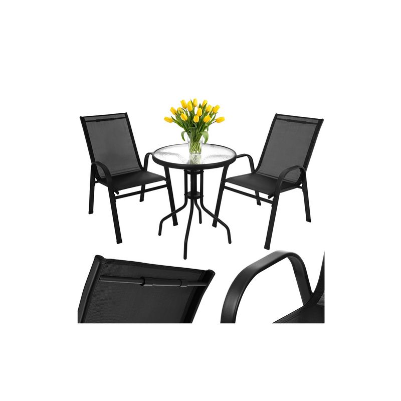 Juego de Muebles de Jardín Gardlov - Mesa y 2 Sillas
