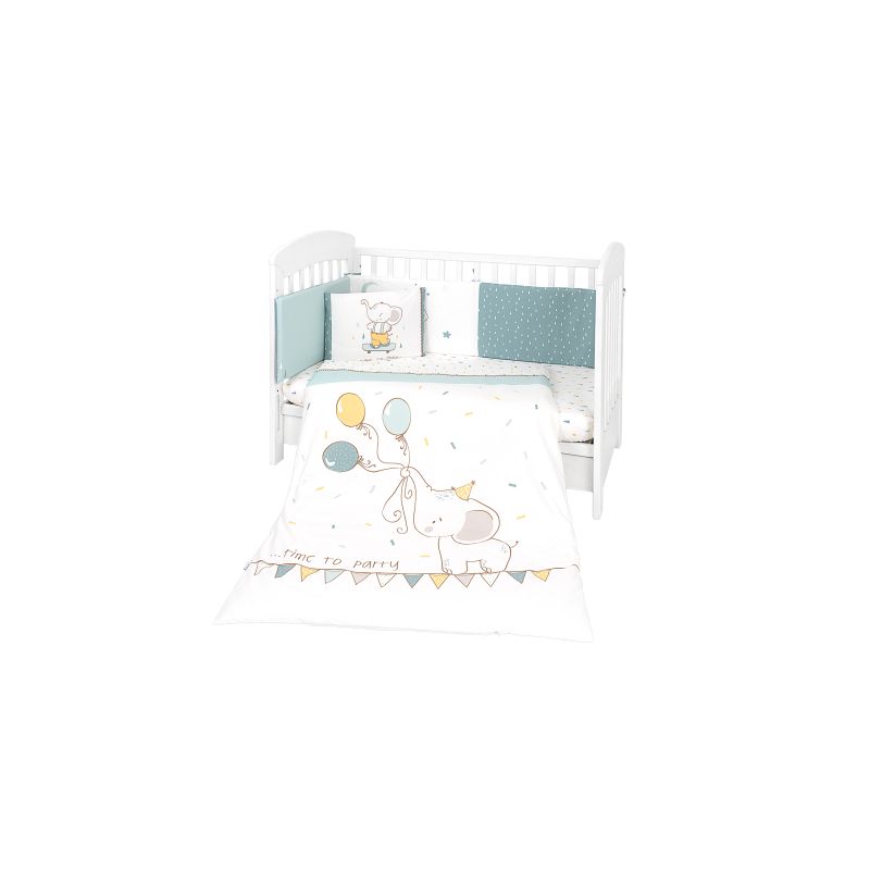 Juego de cama 6 piezas Kikkaboo Elephant Time para bebé