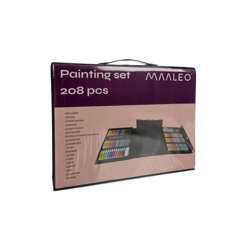 Set de Pintura en Maletín 208 Piezas Maaleo para Niños