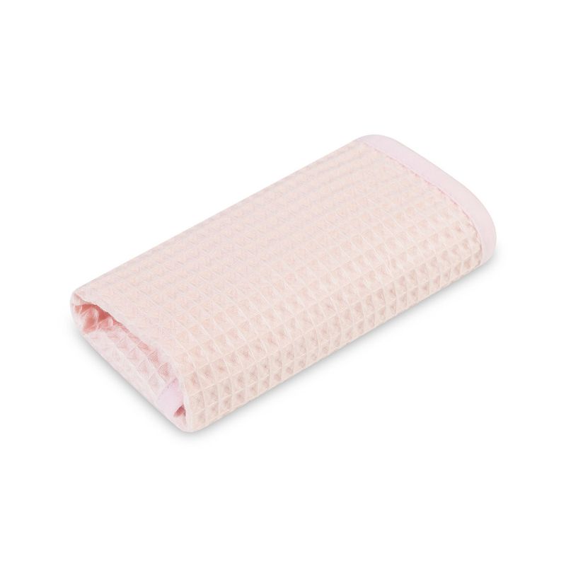Toalla de mano infantil Sensillo waffle rosa · 30x50 cm · 100% algodón · con gancho