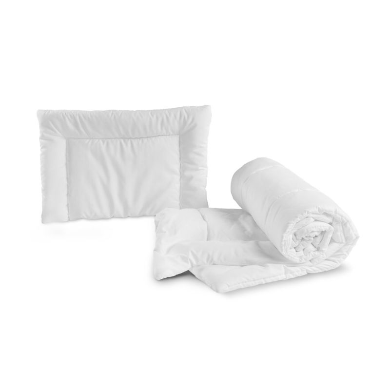 Juego Blanco de Edredón y Almohada en Microfibra - 135x100 y 60x40