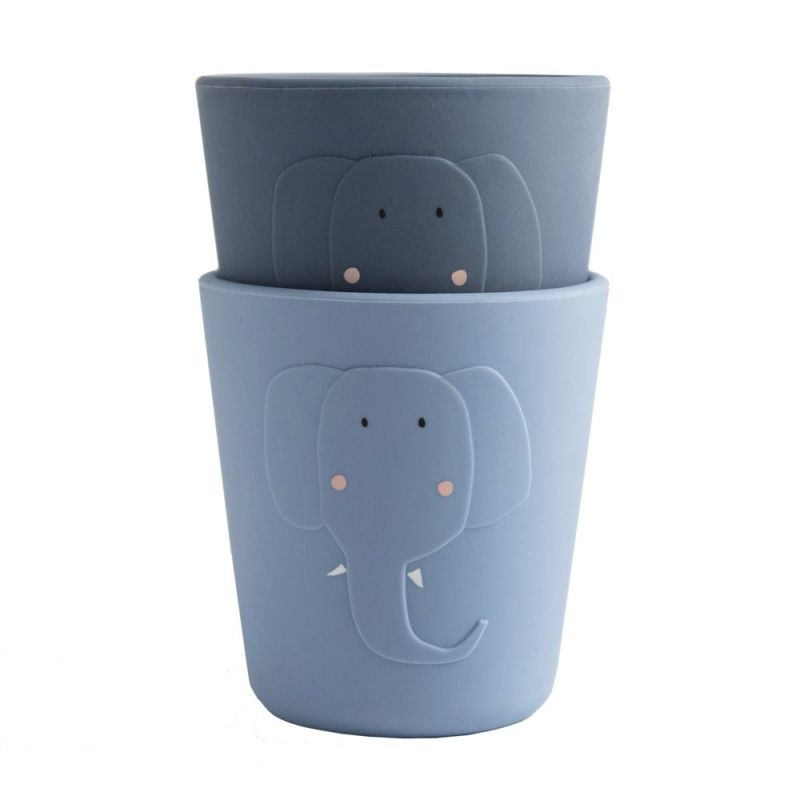 Vasos de silicona Trixie 2-pack - Mrs. Elephant para bebés