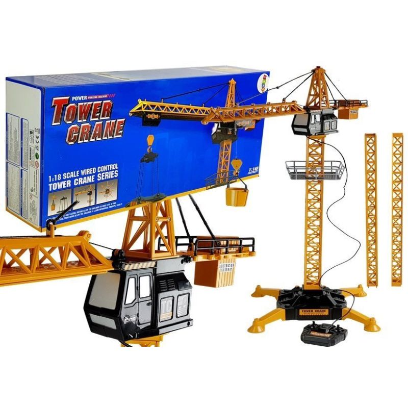 Grúa de Construcción Radiocontrol 182 cm con Gancho Móvil Escala 1:18 