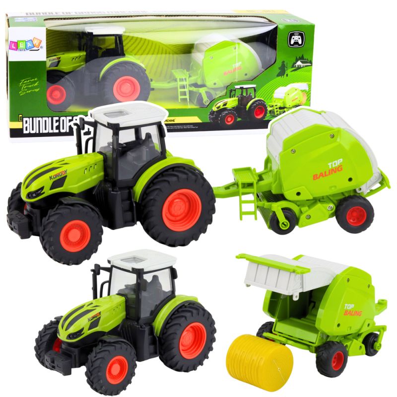 Tractor Agrícola a Control Remoto con Baler 1:24