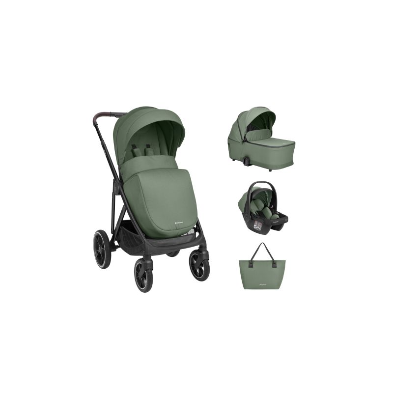Carrito 3 en 1 Kikkaboo Chiara Verde Militar para Bebés