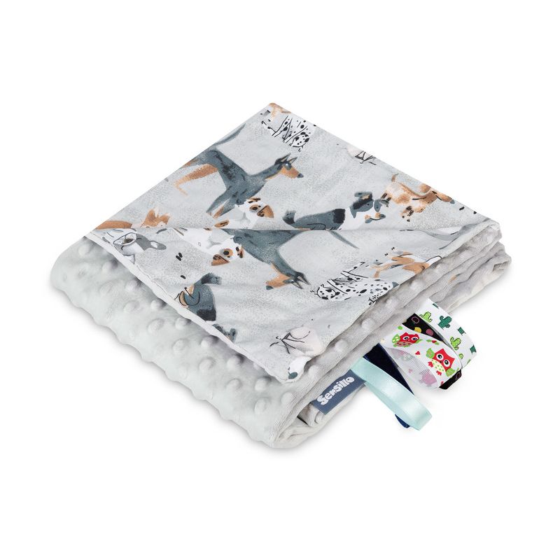 Manta Minky Sensillo 75x100 Perros Grises - Suave y Versátil