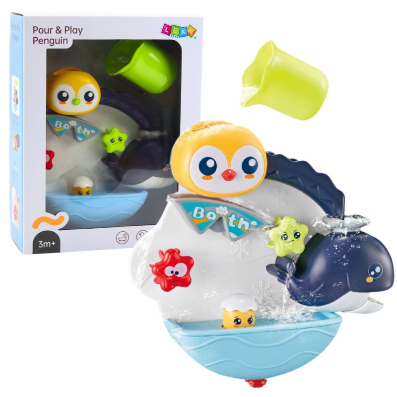 Juguete de Baño Interactivo Pingüino con Efectos de Agua