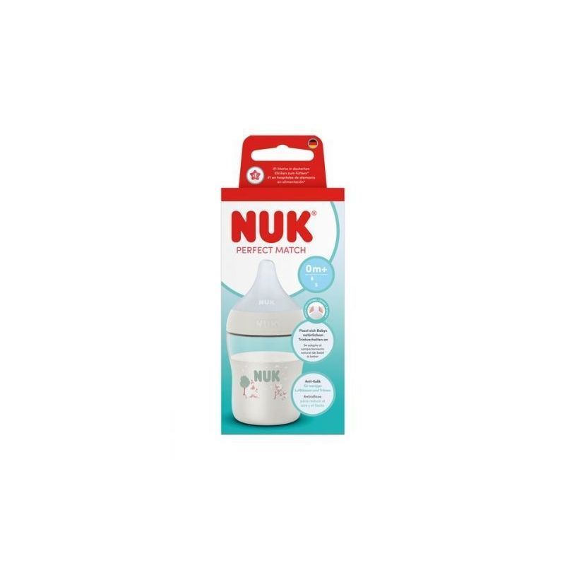 Biberón Nuk Perfect Match 150ml con Chupete de Silicona Oveja