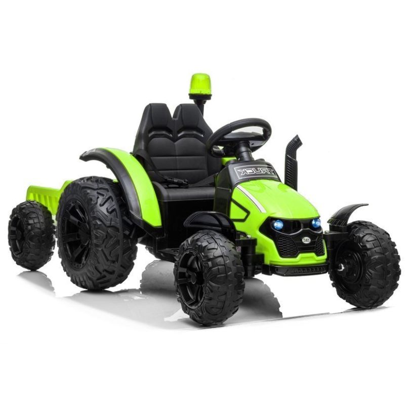 Tractor Eléctrico Infantil HZB-200 con Remolque 12V Verde — Lean Cars