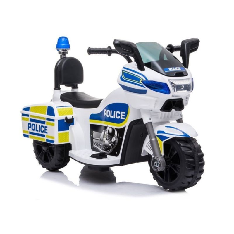 Moto eléctrica infantil de policía Lean Cars blanca · 6V · TR1912 · iniciación