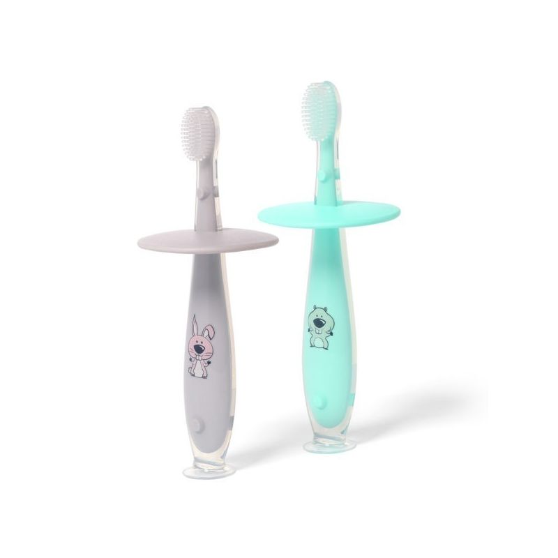 Cepillo de Dientes de Silicona BabyOno 12+ para Bebés