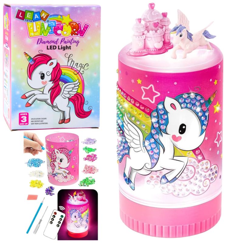 Lámpara Nocturna Unicornio con Control Remoto y Kit DIY