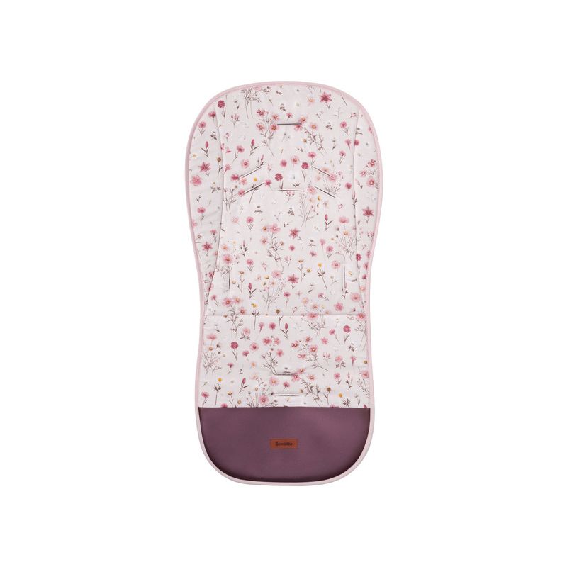 Colchoneta Universal para Carrito Reversible Velvet Bloom Rosa – Acolchada y Lavable