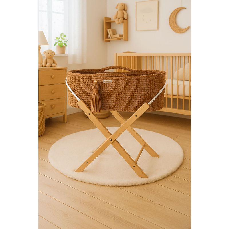 Set de Moisés Boho Hecho a Mano My Sweet Baby - Caramelo - Incluye Patas