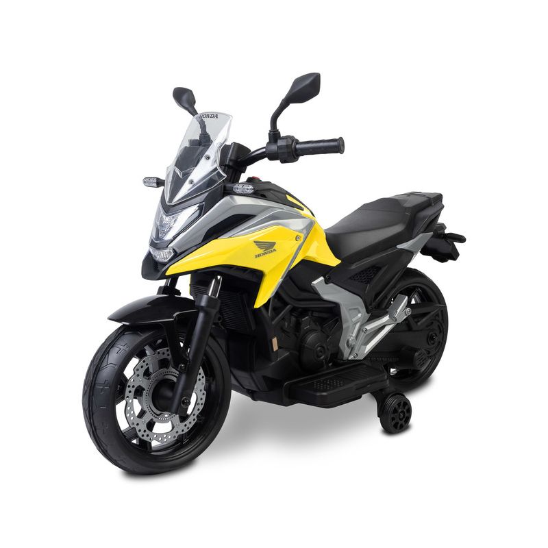 Moto eléctrica infantil Honda NC750X amarilla Toyz · 12V · licencia oficial · 3-8 años