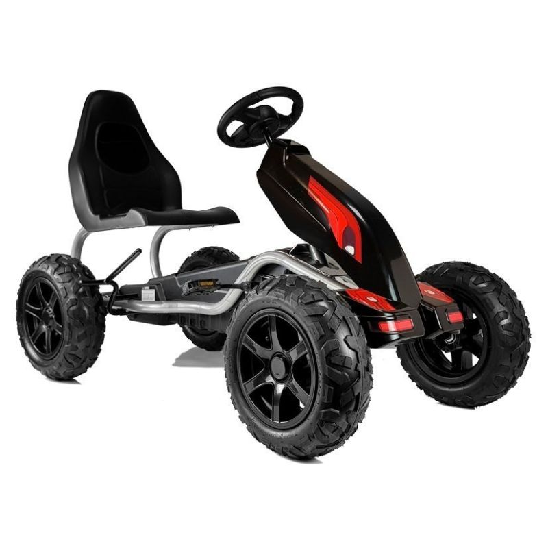 Kart de Pedales B012 con Ruedas Hinchables Negro LEAN CARS