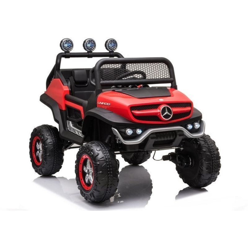 Coche Eléctrico Infantil Mercedes Unimog S Rojo LEAN CARS