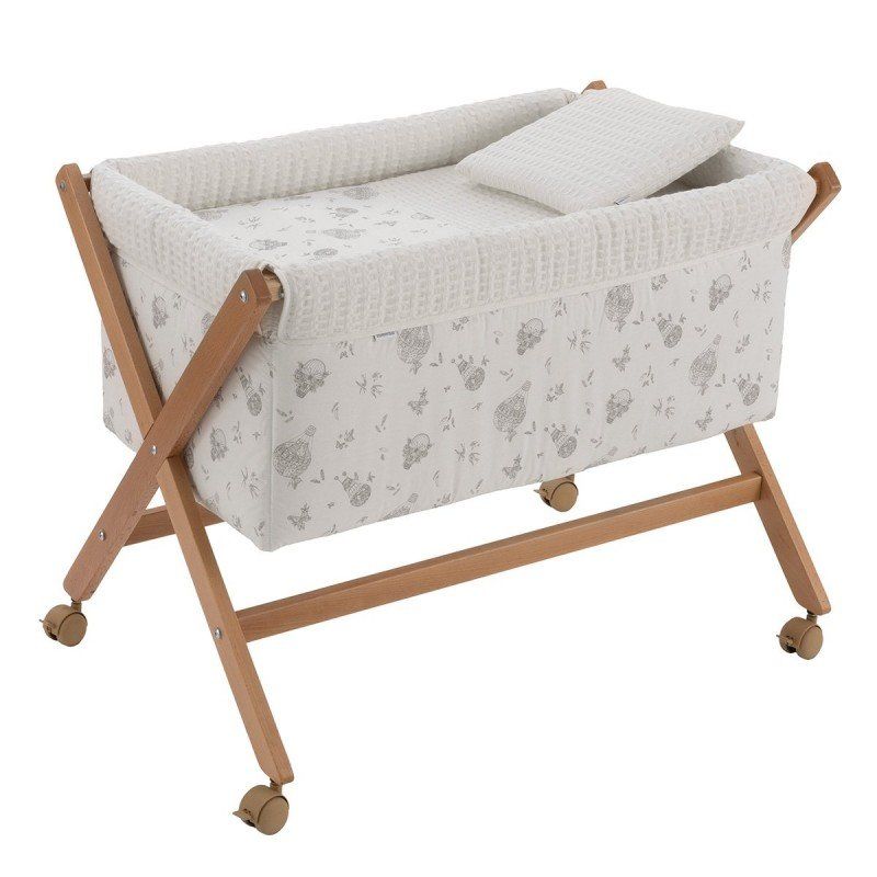 Minicuna Tijera Madera Globe Crudo/natural 55x87x74 Cm - Cambrass