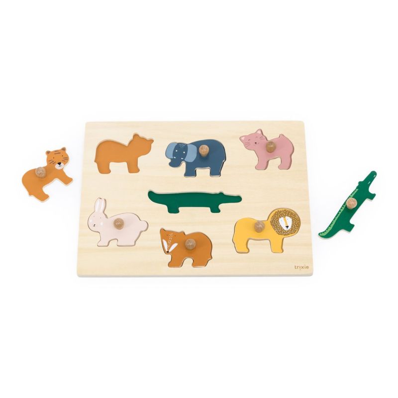 Puzzle de Animal de Madera Trixie - Juguete Educativo para Bebés