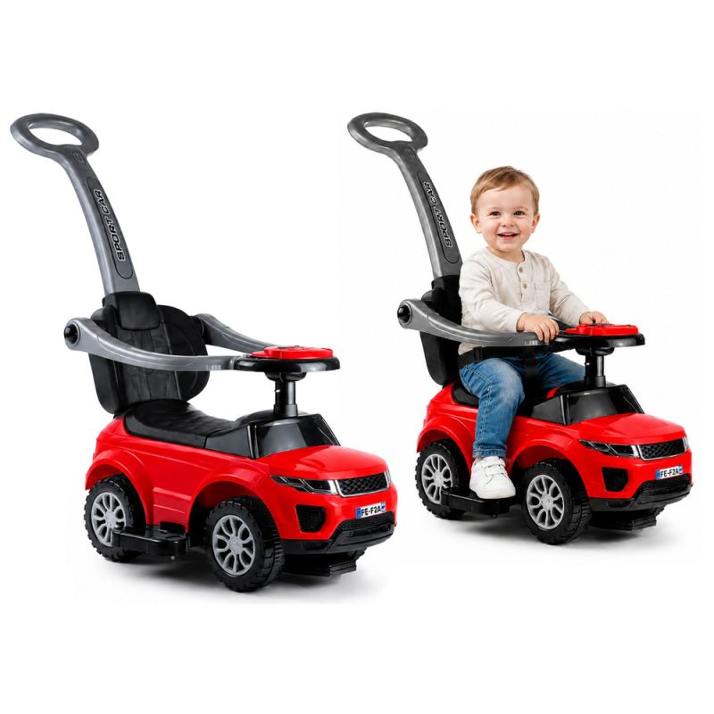 Correpasillos infantil evolutivo Lean Cars 3 en 1 rojo · asa parental · 12+ meses
