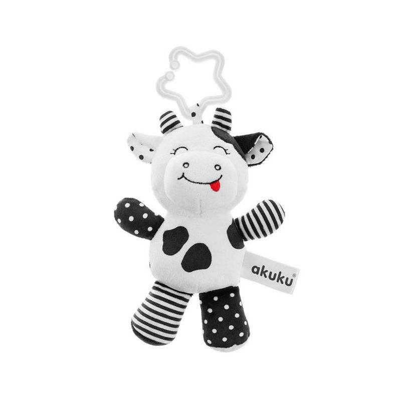 Juguete Colgante de Peluche Vaca Akuku - Estimulación Infantil