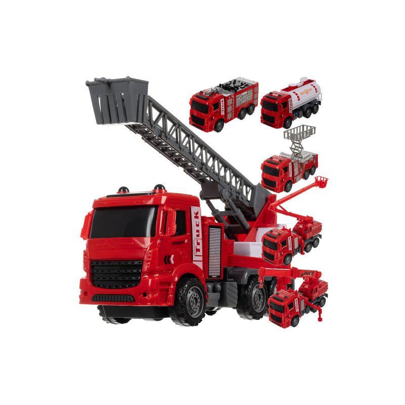 Set de Camiones de Bomberos Iso trade - Diversión 6 en 1