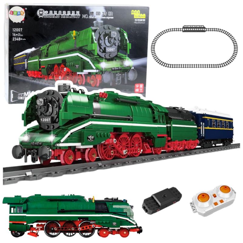 Set locomotora vapor RC Lean Toys · 2348 piezas · vagón y vías · +14 años