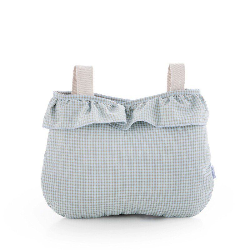 Bolso organizador Boho Taylor Cambrass, vichy azul · 13 x 38 x 20 cm