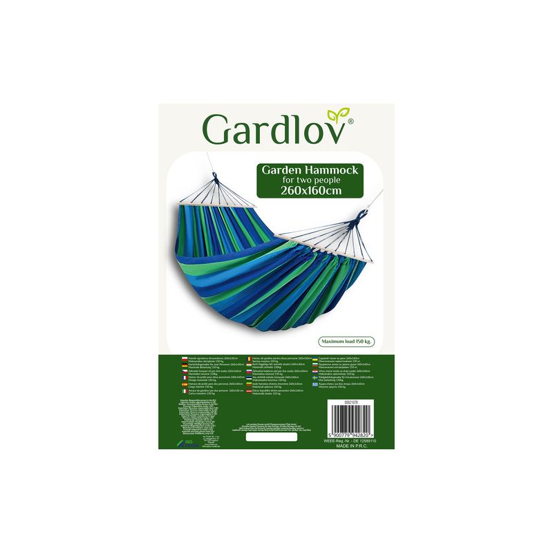 Hamaca de Jardín XXL Gardlov 260x160cm - Comodidad Natural